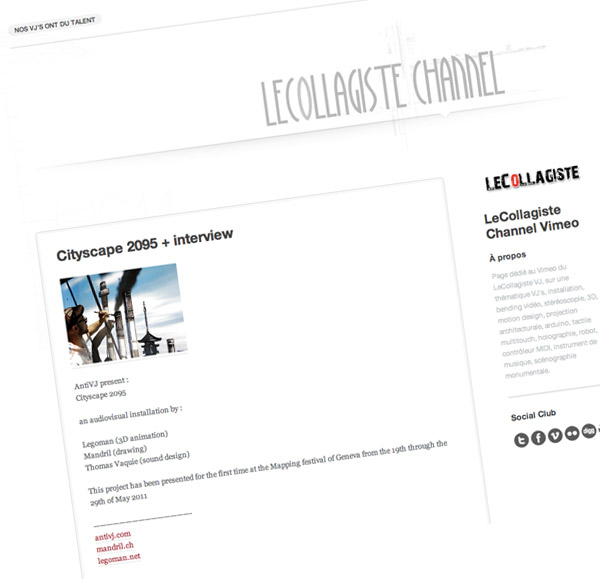 LeCollagiste Channel Vimeo